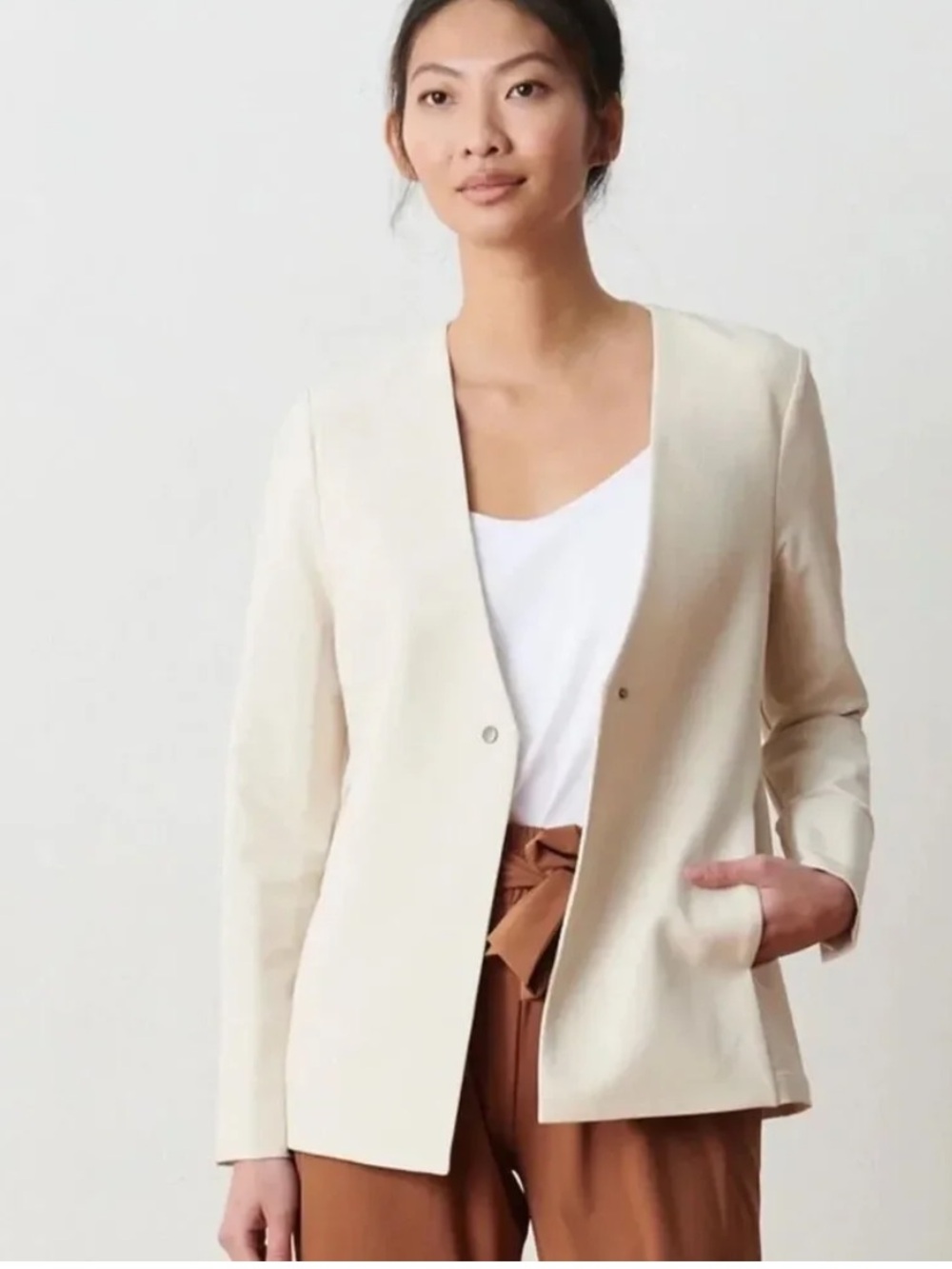 ADAY Strategy Blazer Jacket in Oat